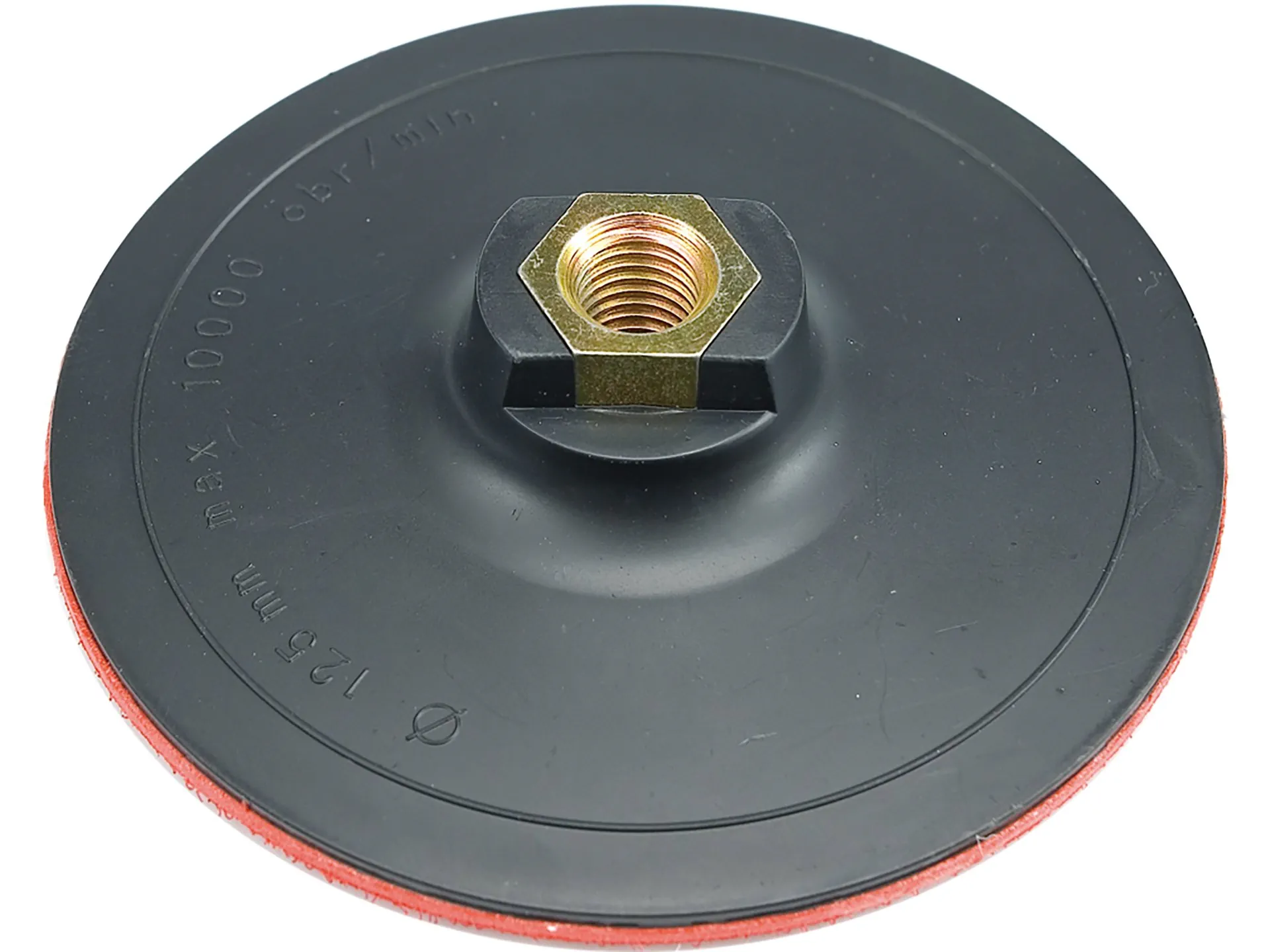 Rubber backing pad with hook-and-loop 125 mm