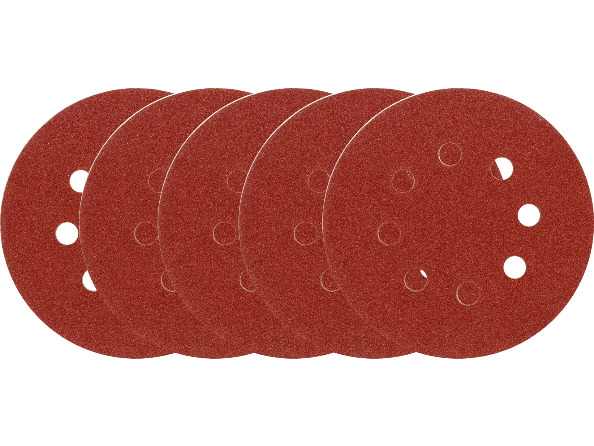 Hook-and-loop sanding disc with holes