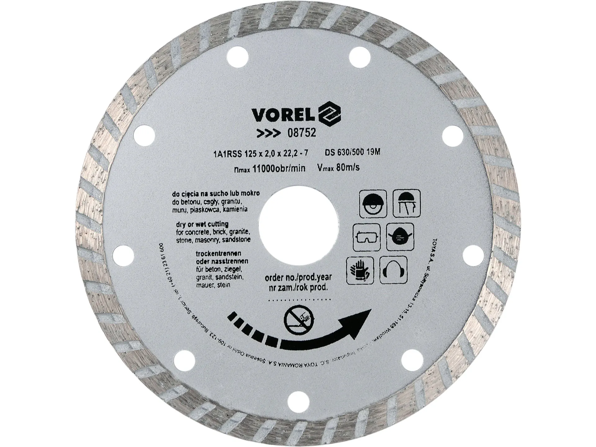 Turbo diamond cutting blade 125 mm