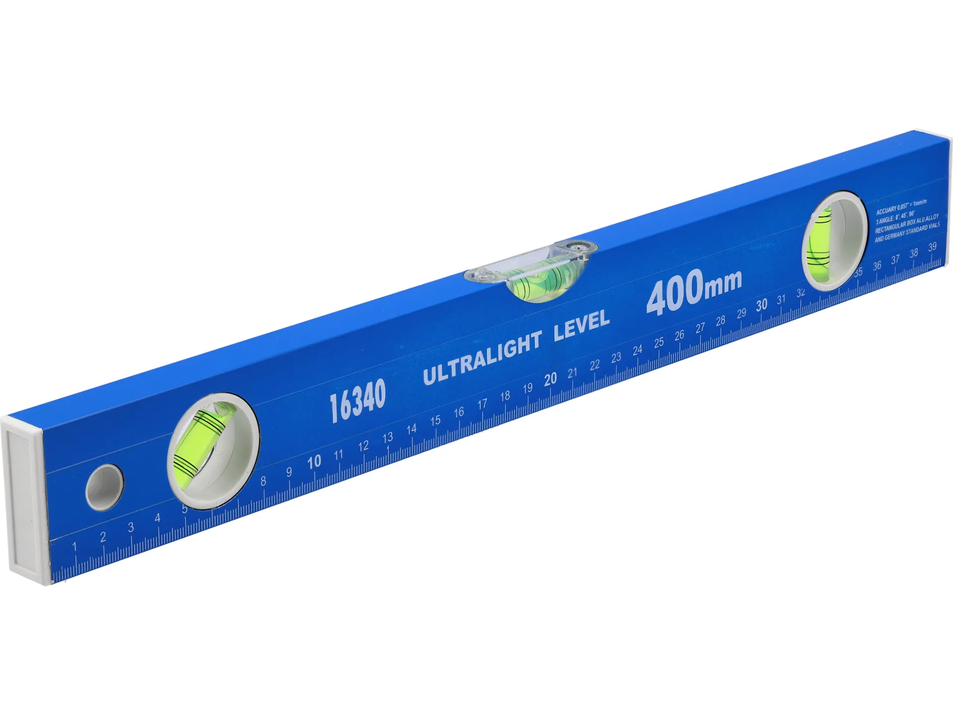 Aluminum spirit level with 3 vials 400 mm 5
