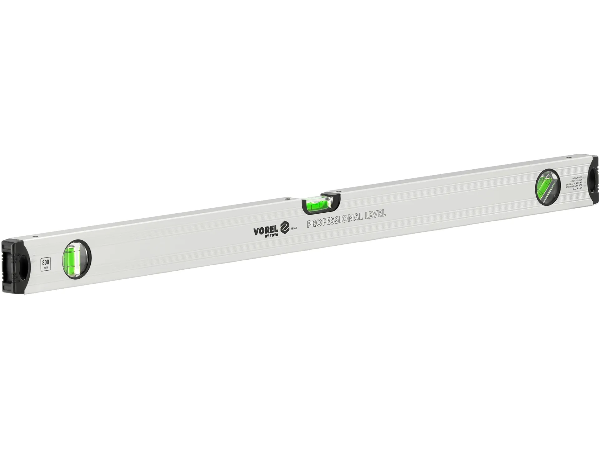 Aluminum spirit level with 3 vials 800 mm 5