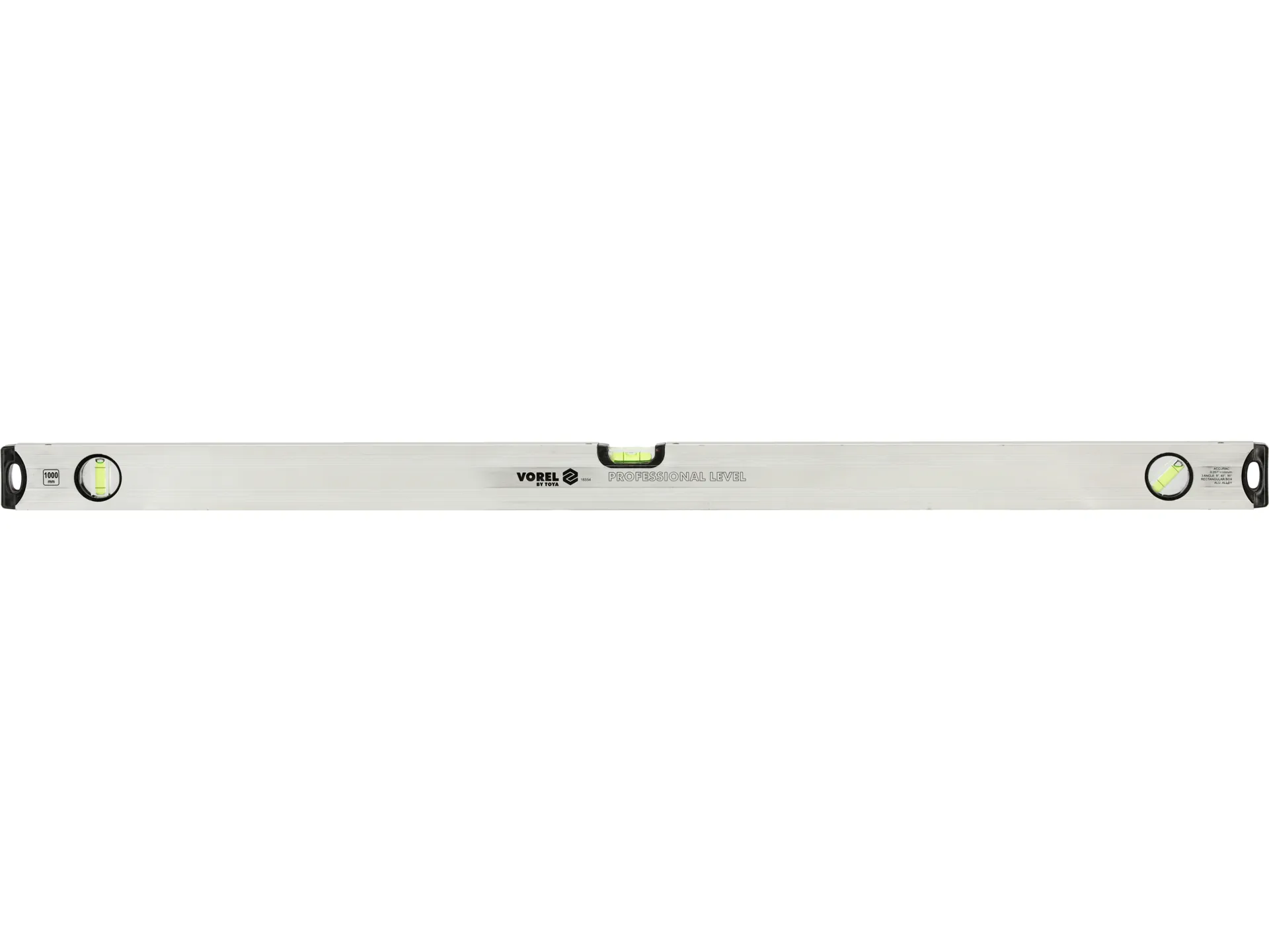 Aluminum spirit level with 3 vials 1000 mm