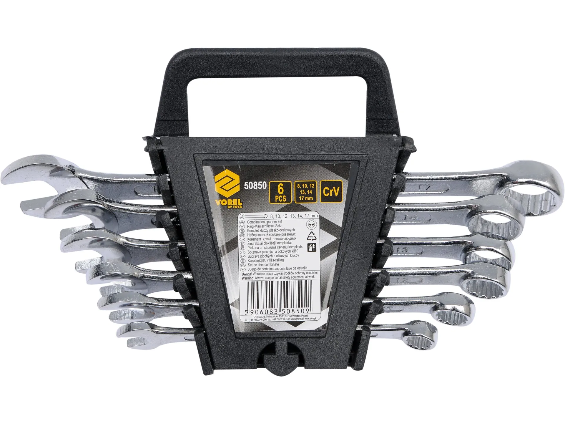Combination wrench set 8–17 mm