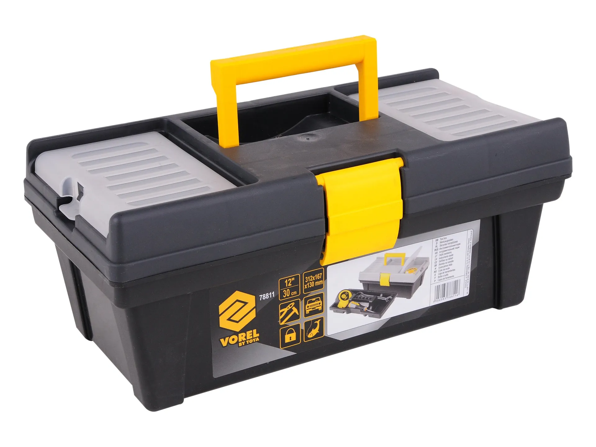 Plastic toolbox 12" 4