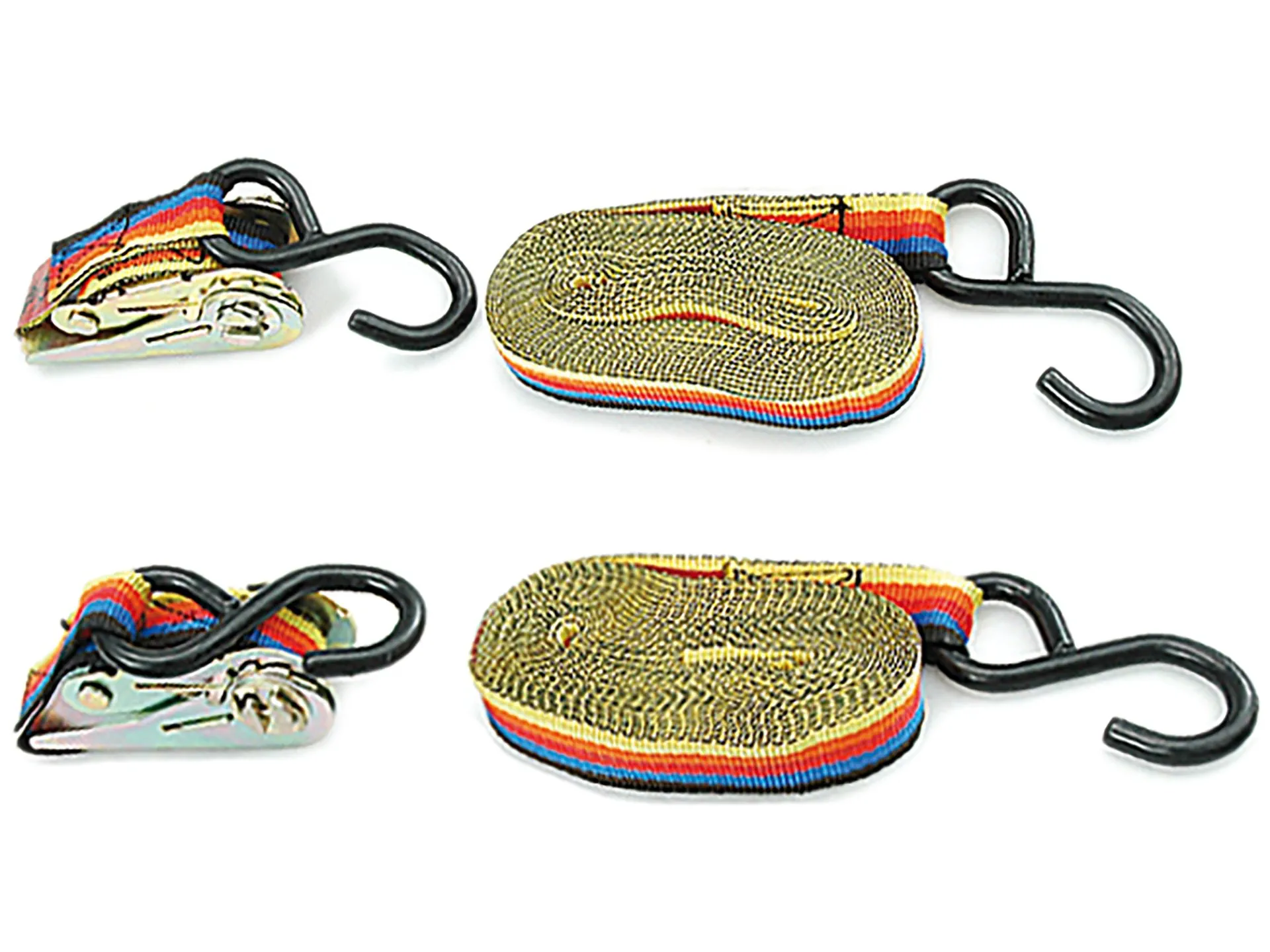 Ratchet tie-down strap 25 mm / 5 m 2 pcs