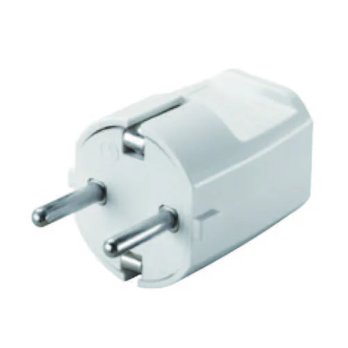 White electrical plug