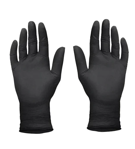 Black rubber gloves 9/L 4.5 g