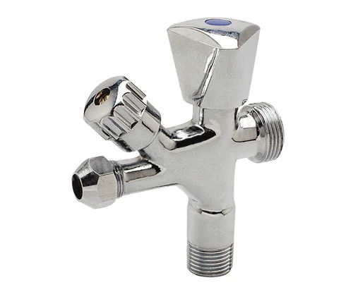 Angle valve with two outlets 1/2 × 3/4 x 3/8 221 g