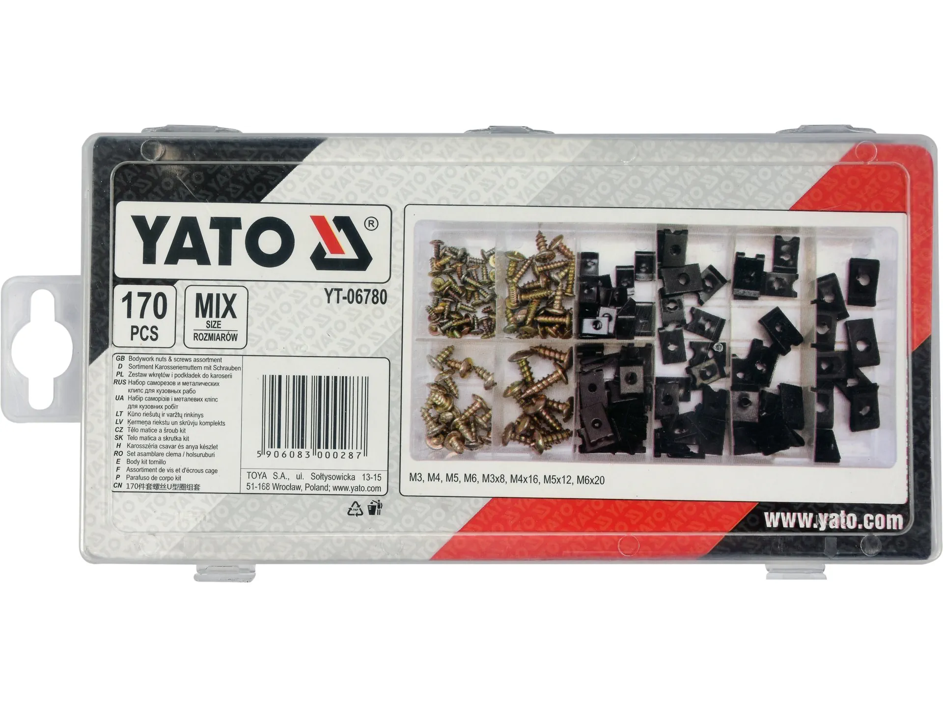 Car fastener set 170 pcs 2