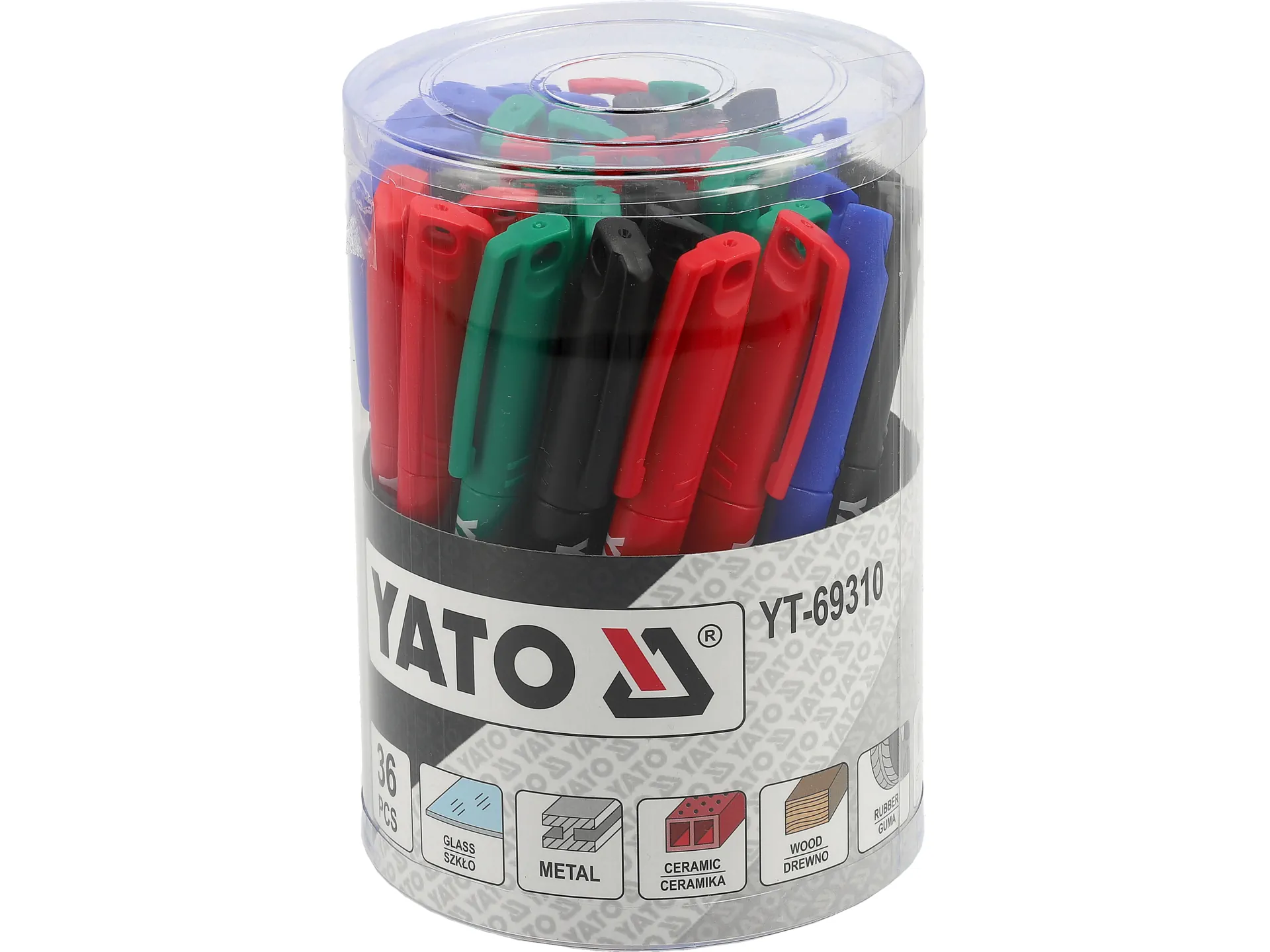 Set of coloured technical markers - 36 pcs 2