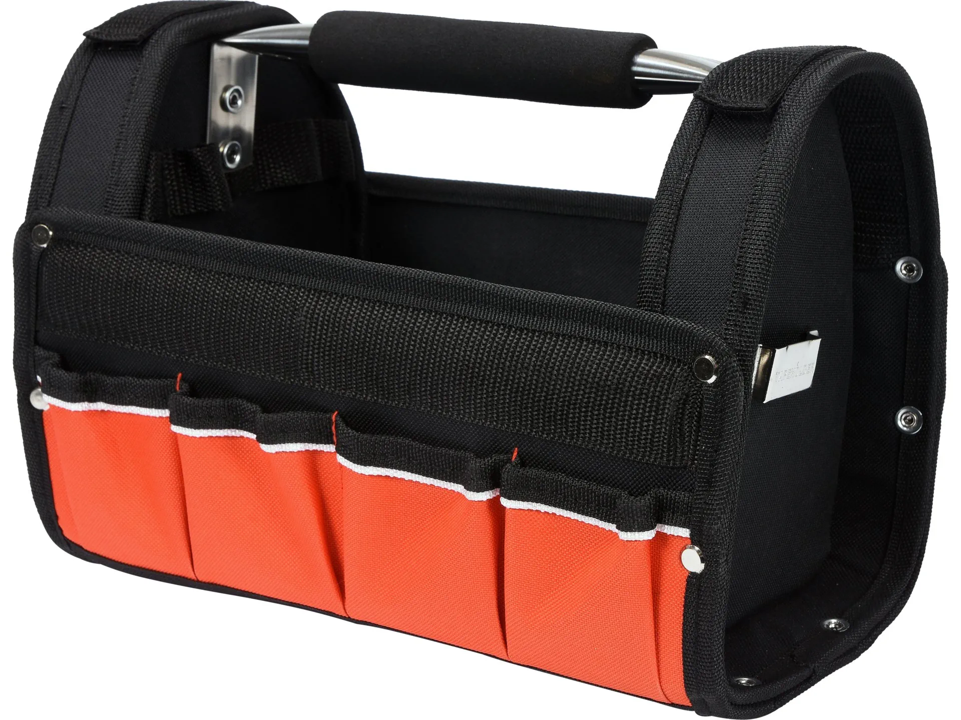 Open tool bag with metal handle 2