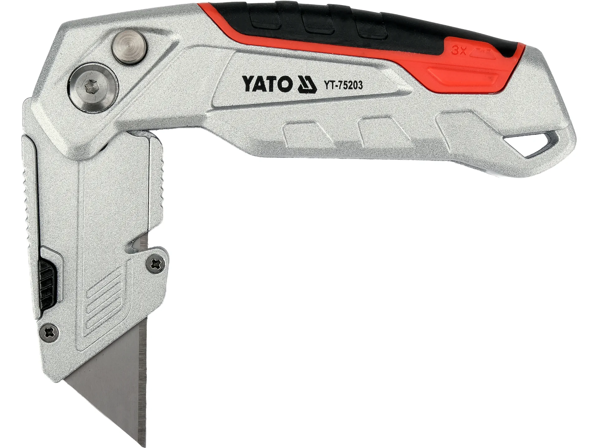 Folding metal utility knife with trapezoid blade 5