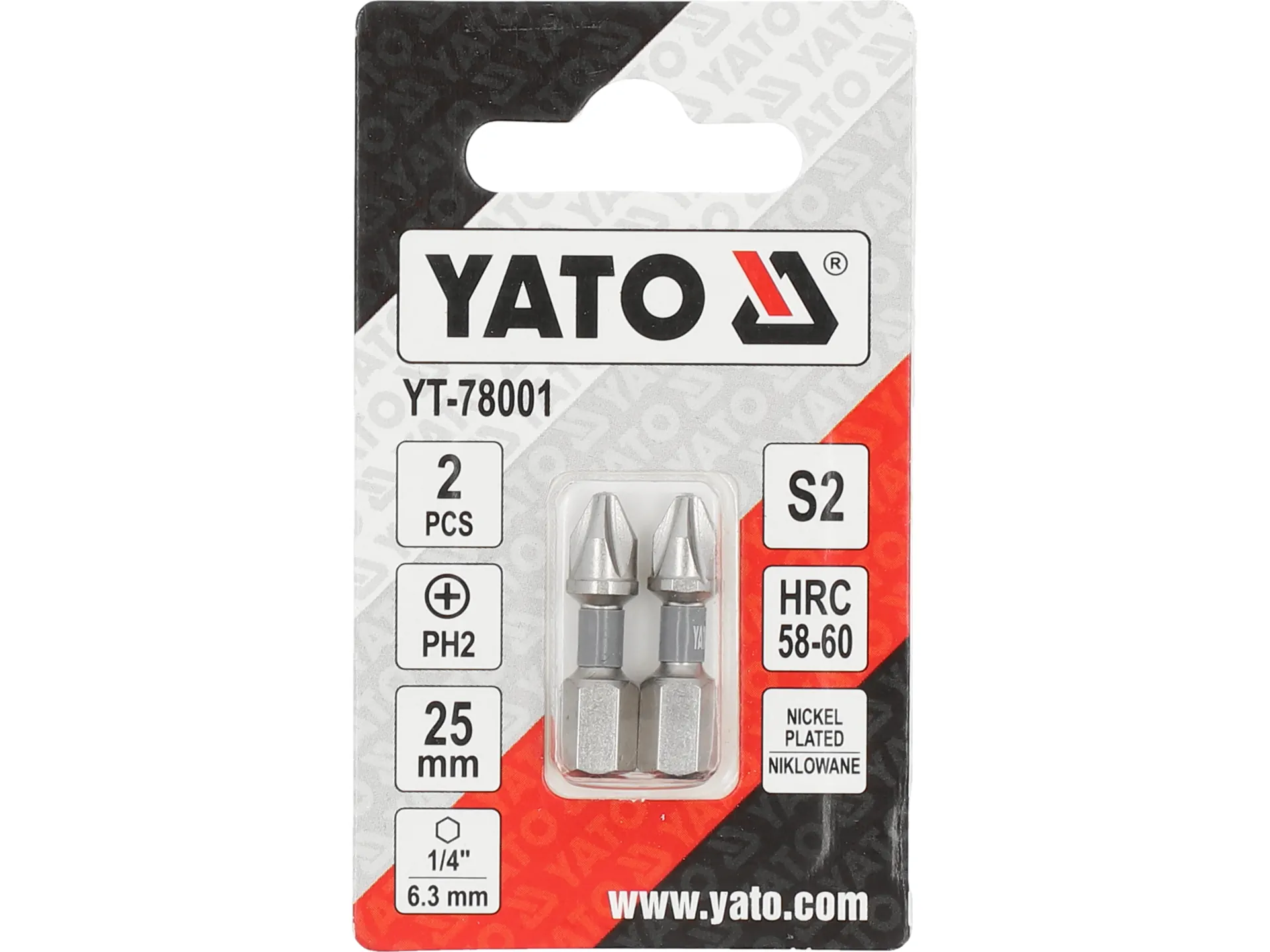 Screwdriver bit 1/4" 25 mm PH2 – 2 pcs 4