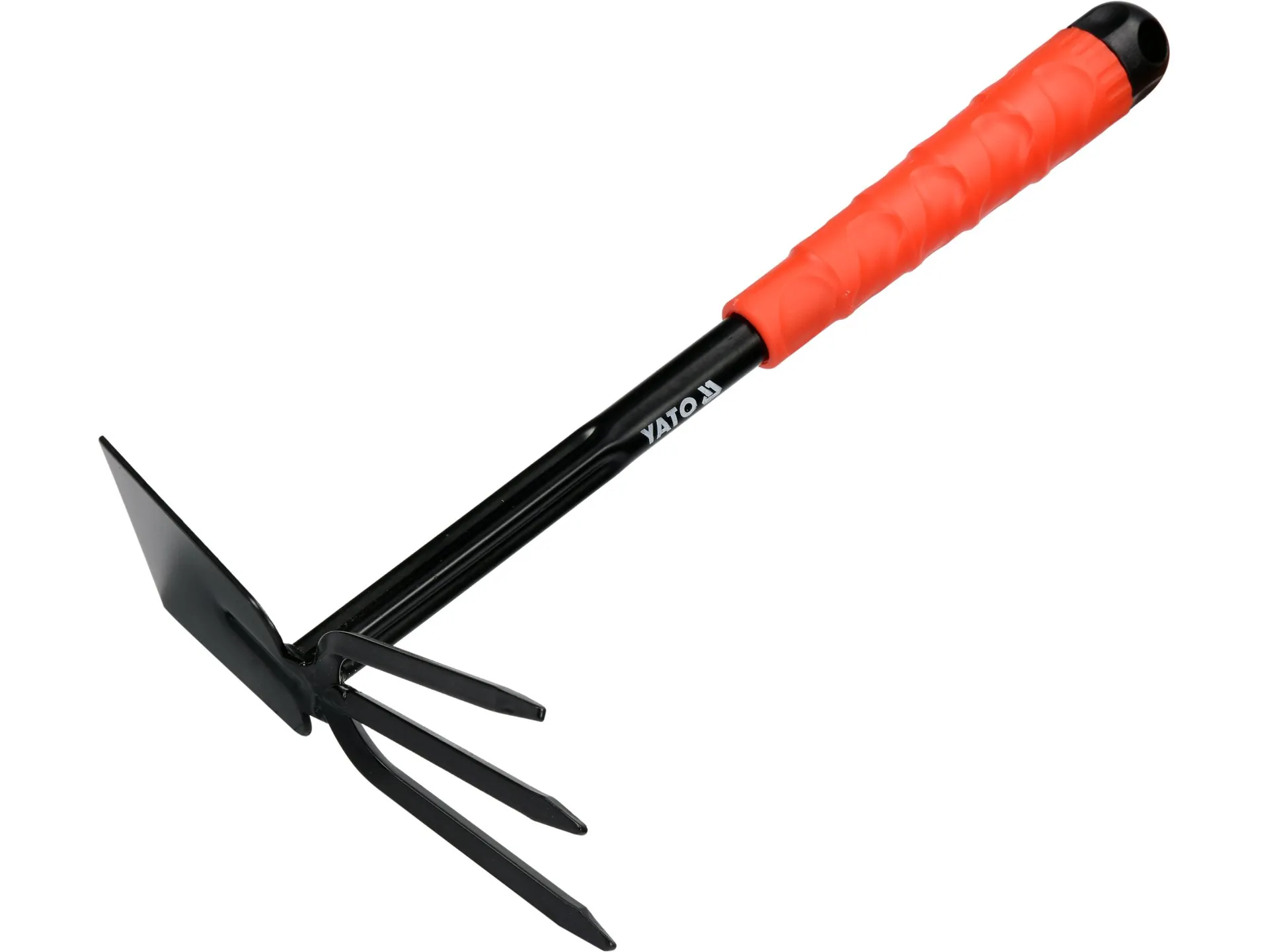 Hand garden cultivator with 3 tines