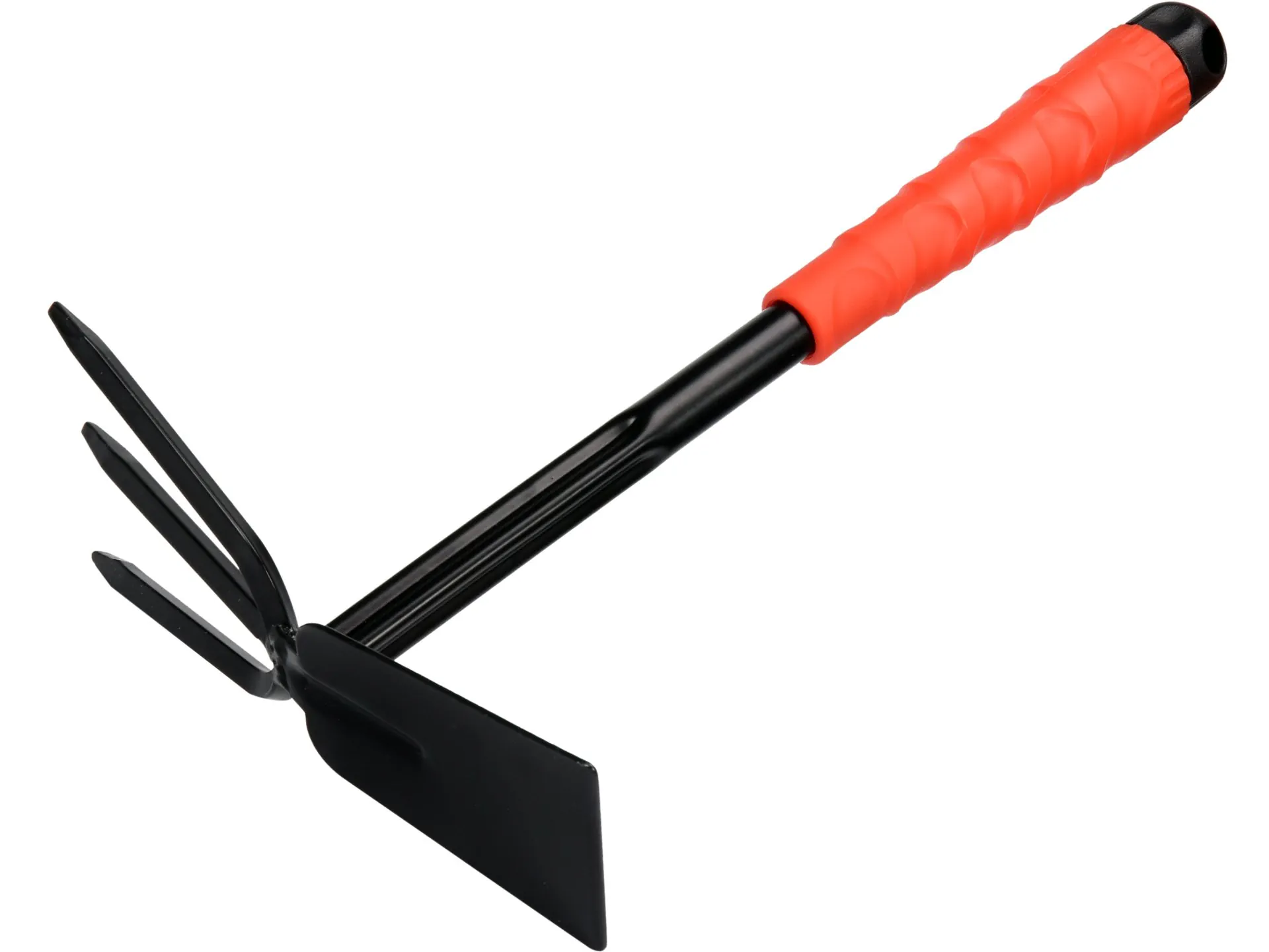 Hand garden cultivator with 3 tines 2